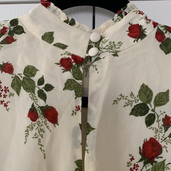 NWOT rose-print Reformation minidress - Picture 7 of 9